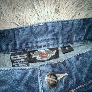 Harley Davidson blue jeans